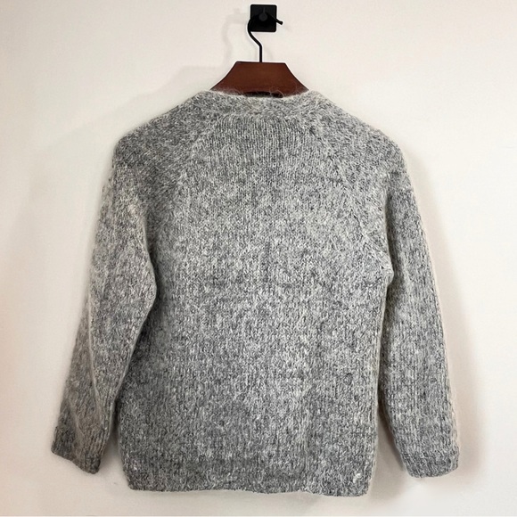 Artisan Hand-Knit Wool Mohair Grandpa Cardigan - Picture 4 of 13